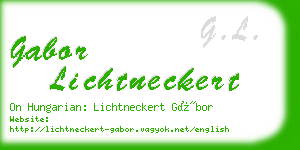 gabor lichtneckert business card